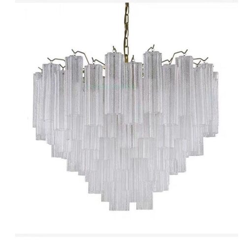 美式客厅卧室简约艺术轻奢餐厅港式玻璃吊灯设计师样板房别墅灯具 - 图3