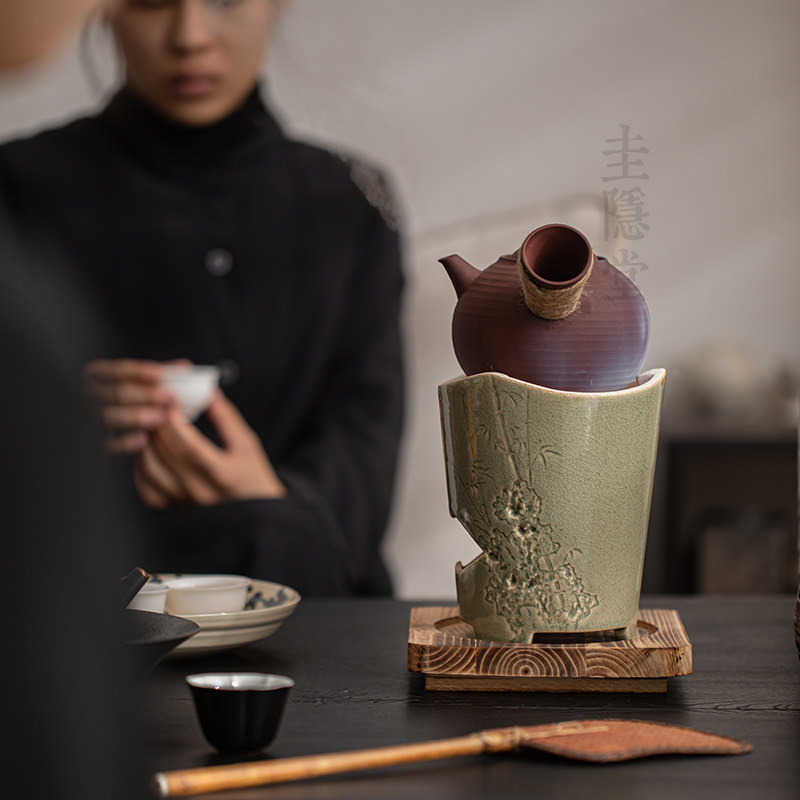 圭隐堂漳州窑手工陶瓷家用复古炭炉围炉煮茶炉陶炉风炉煮茶壶套装,淘宝优惠券,粉丝福利购,淘宝优惠卷