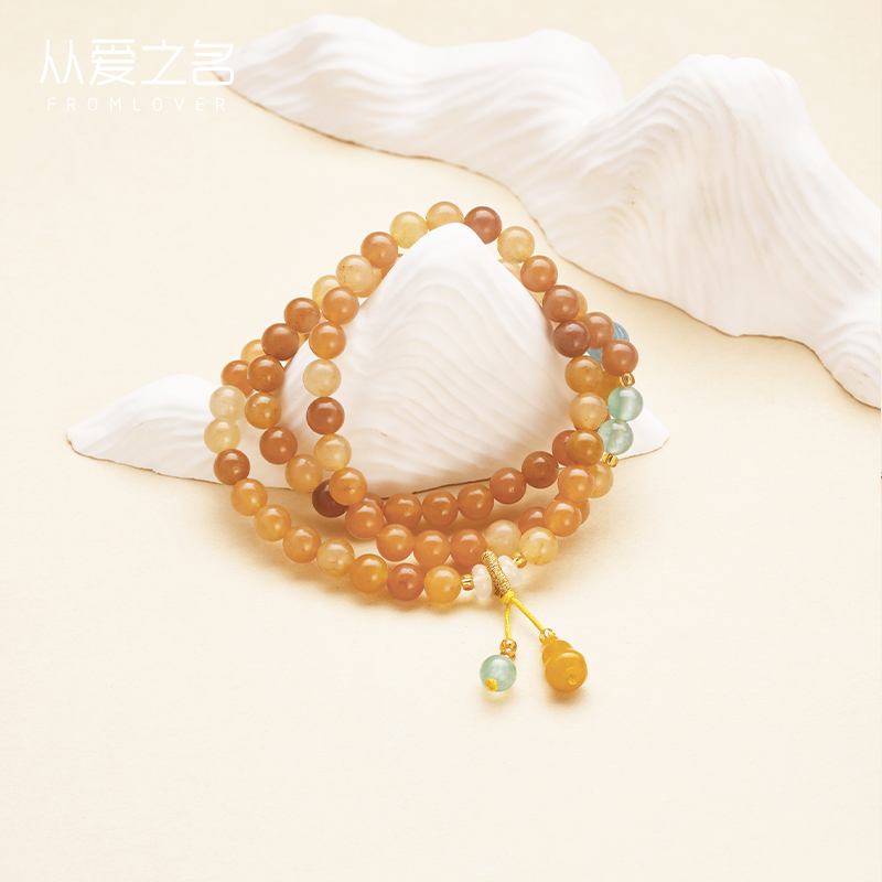 从爱之名冰橙葫芦手串女2025年新款轻奢小众精致天然石少女手链 - 图2