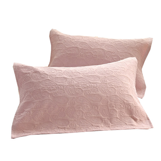 防滑纯棉枕巾一对装防脱落成人全棉纱布夏季吸汗耐脏防头油枕头巾