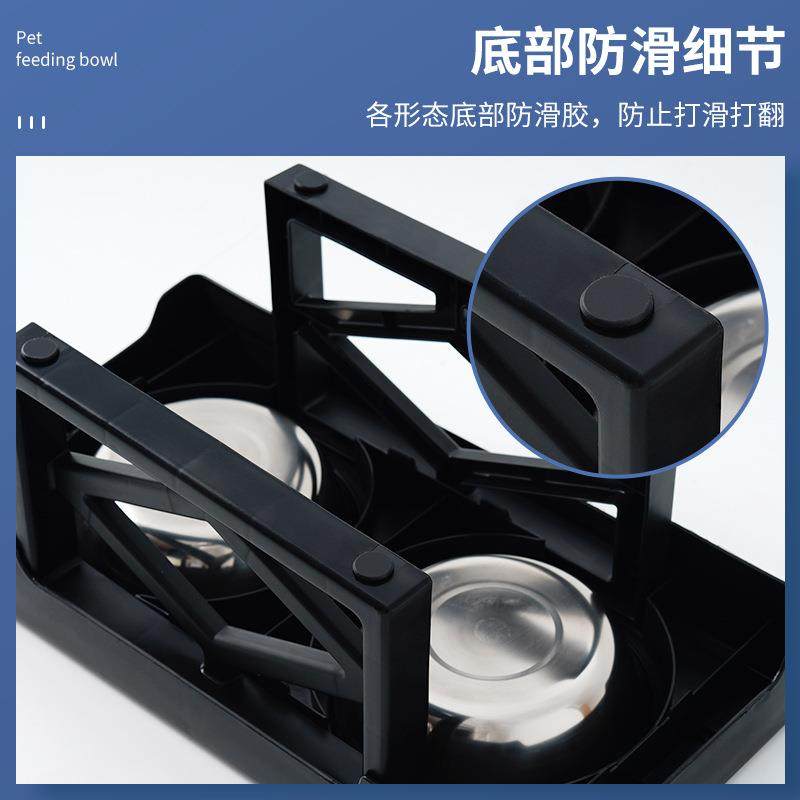 新款可升降宠物碗猫咪双碗防滑狗盆可折叠喂食喂水器不锈钢狗粮碗,淘宝优惠券,粉丝福利购,淘宝优惠卷