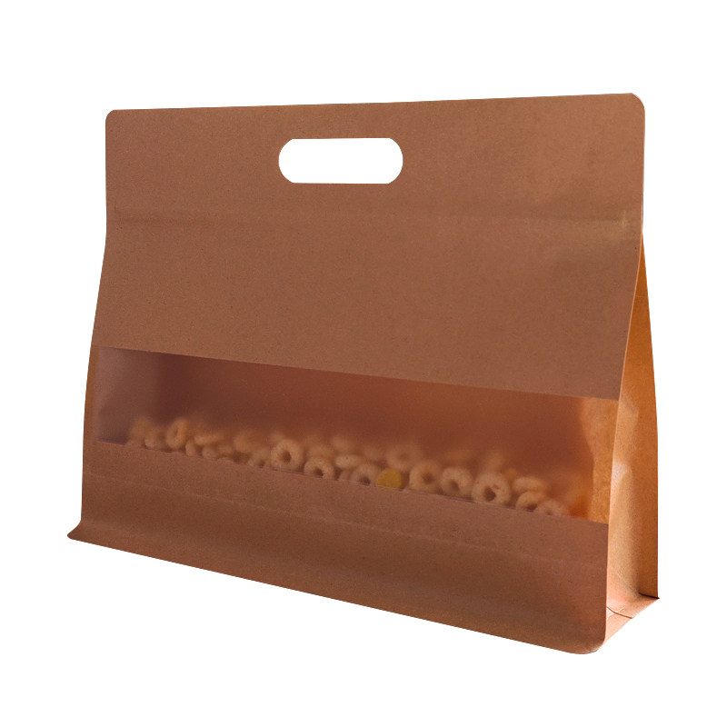 手提宽口八边封牛皮纸自封袋干果茶叶食品级拉链袋猫粮狗粮包装袋,淘宝优惠券,粉丝福利购,淘宝优惠卷