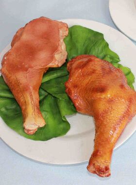 仿真烤鸡腿模型奥尔良卤肉烤琵琶大鸡腿厨食物房儿童拍摄装饰道具