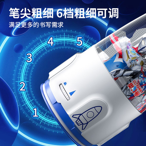 奥特曼全自动电动削笔机大口径转笔刀粗杆三角铅笔卷笔刀小学生专用削笔刀幼儿园初学者儿童可充电自动削笔器 - 图3