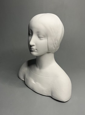 速发高级极简艺术摆物石饰像雕塑书房桌面装膏小众素描人件