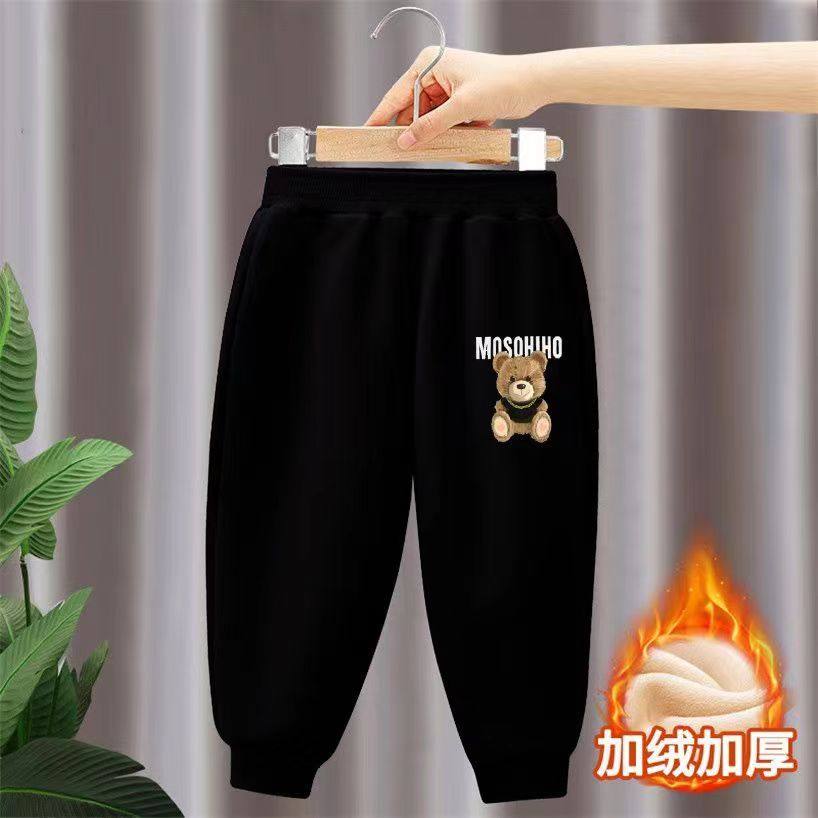 男童裤子秋冬季新款加绒儿童运动卫裤冬中大童装束脚长裤一体绒冬 - 图1