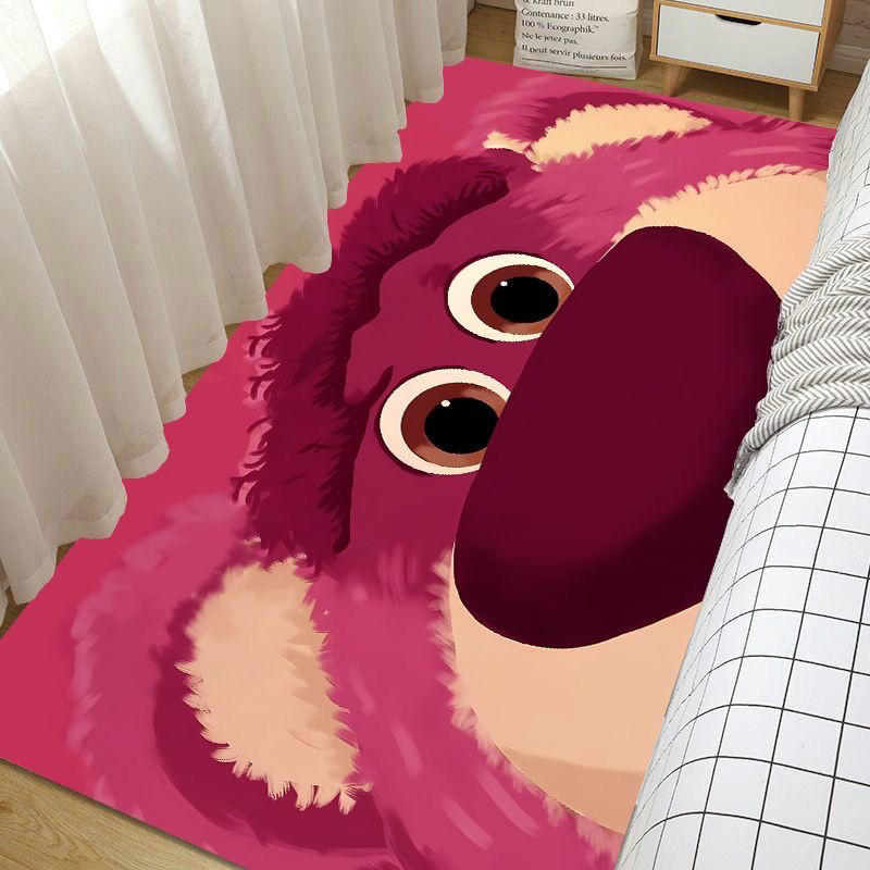 草莓熊卡通床边地毯客厅卧室沙发茶几地垫可爱少女心房间可洗耐脏,淘宝优惠券,粉丝福利购,淘宝优惠卷