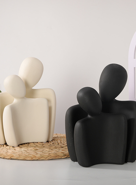 速发简饰轻奢艺术人物摆件客厅酒视柜书柜电柜高级感家居软装约品