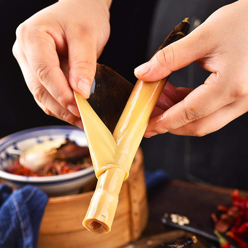 芭芭农场蔚鲜来网红手剥笋开袋即食脆笋尖泡椒竹笋手拔笋零食 - 图2