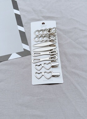 4/24Pcs Silver Y2k Hair Clips for Women Elegant Metal Duckbi