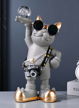 树脂轻奢网红客厅卧室狗摆件