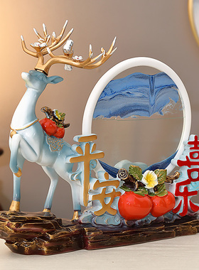 树脂招财中式客厅事事如意摆件