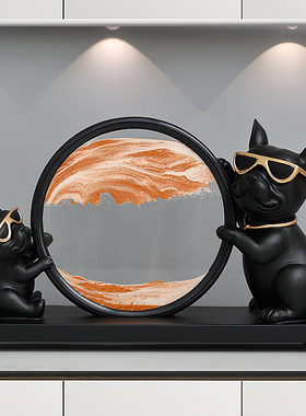 树脂轻奢网红客厅流沙画摆件