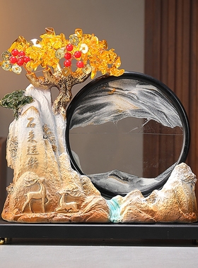 时来运转流沙画摆件客厅电视柜