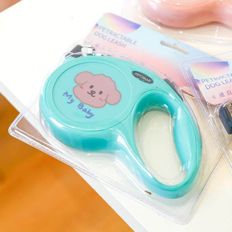 狗狗牵引绳5m卡通伸缩牵引绳金毛贵宾狗链幼犬狗绳宠物出行日用品,淘宝优惠券,粉丝福利购,淘宝优惠卷