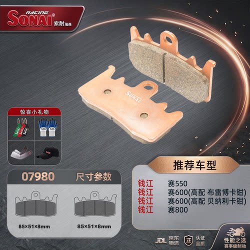 SONAI索耐瑞森刹车片适用钱江OAO赛450 550 600 800 900 - 图0