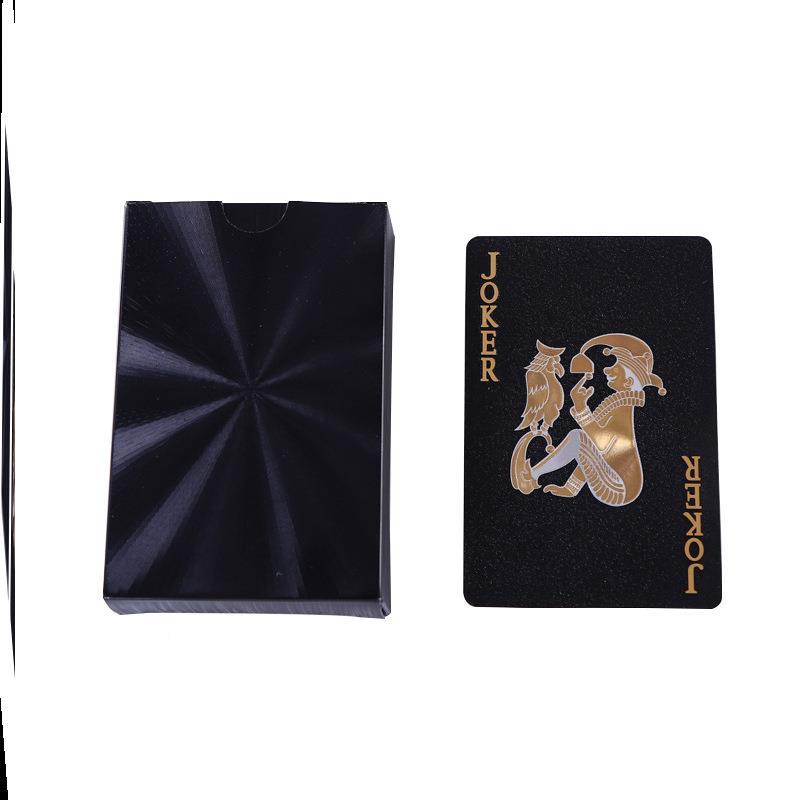 Quality Plastic PVC Poker Waterproof Black Playing Cards Cre-图2