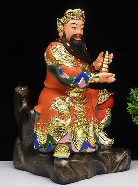 托塔天王神像 托塔李天王神像 树脂佛像 16寸李靖神像 四大天王