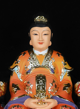 金花教主神像银花教主神像金花银花教主金花娘娘银花娘娘树脂彩色