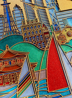 雅琅晶手工彩绘文创摆件