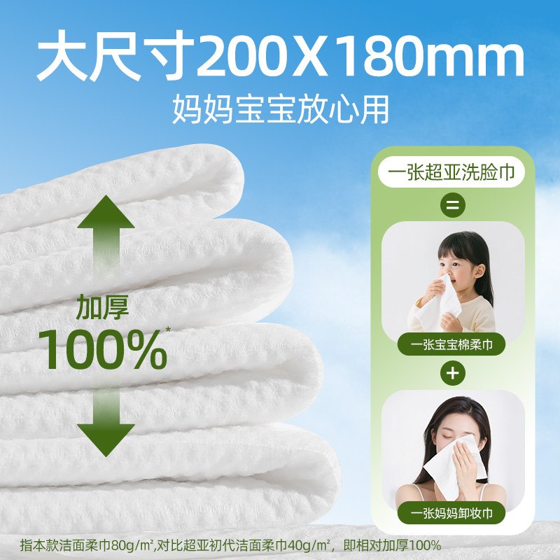 天降！超亚婴儿绵柔巾婴儿新生两用1包