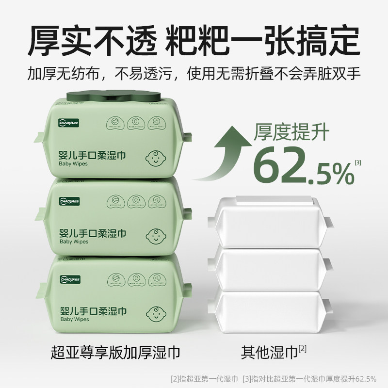 【囤货装】超亚婴儿湿巾纸宝宝手口专用加大加厚家庭实惠装24包,淘宝优惠券,粉丝福利购,淘宝优惠卷