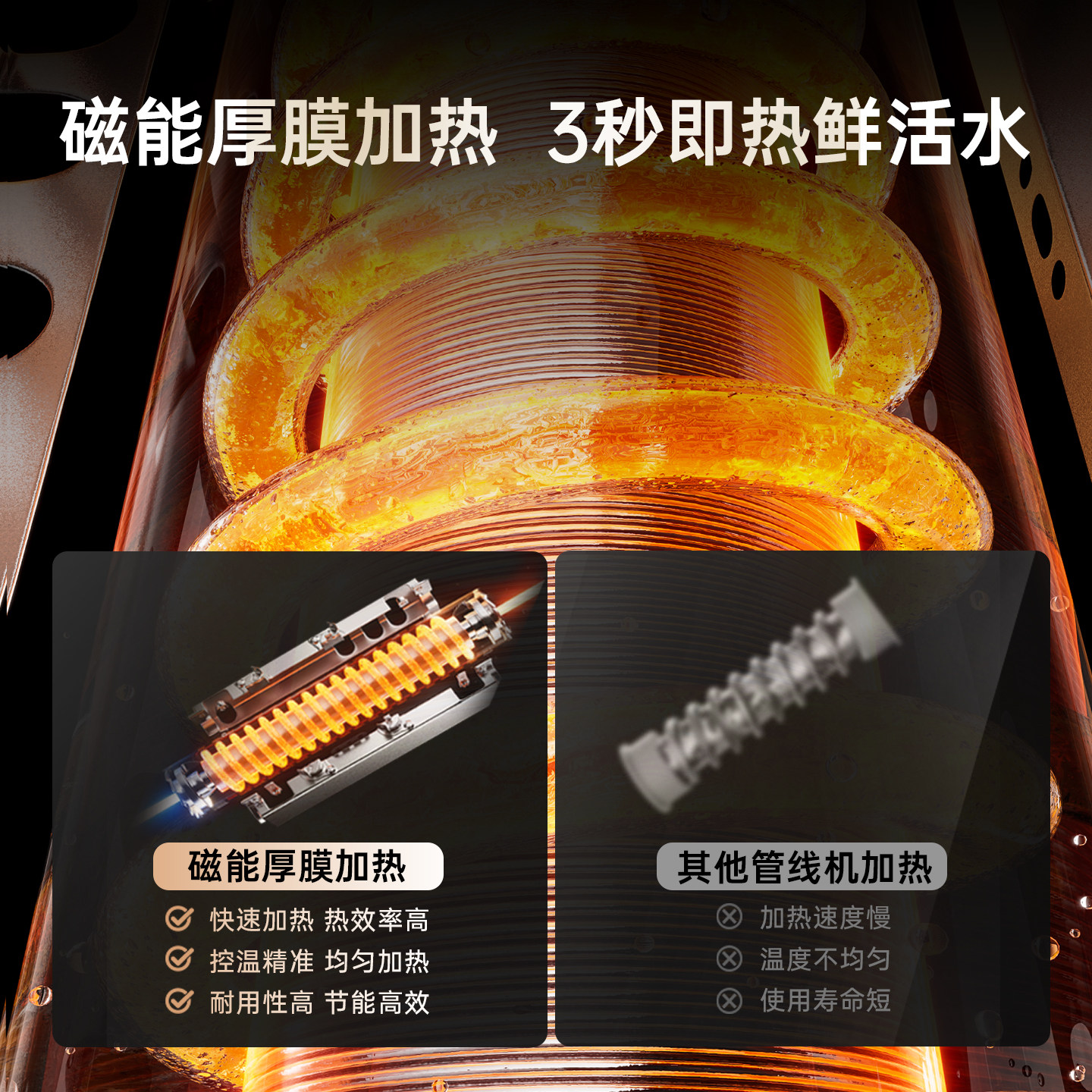 瑞森管线机壁挂式净水器套装冷热一体家用餐边柜直饮水机,淘宝优惠券,粉丝福利购,淘宝优惠卷