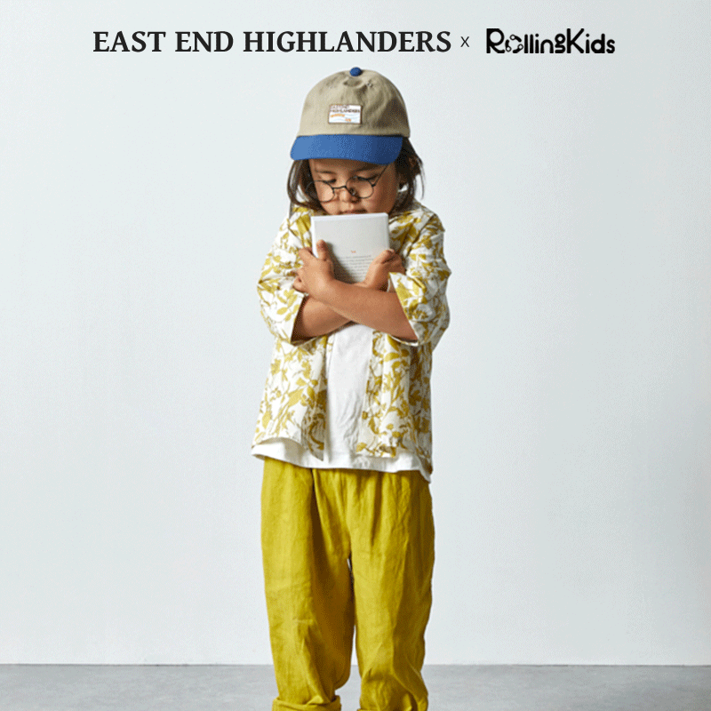 East End Highlanders儿童衬衫浅黄色短袖印花上衣丨RollingKids-图0