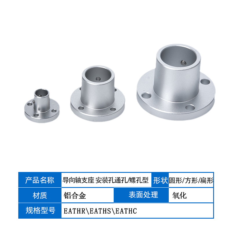 光轴固定座铝合金顶丝底座圆法兰支座导向轴支座STHRB/SB/CB/ATHR - 图0