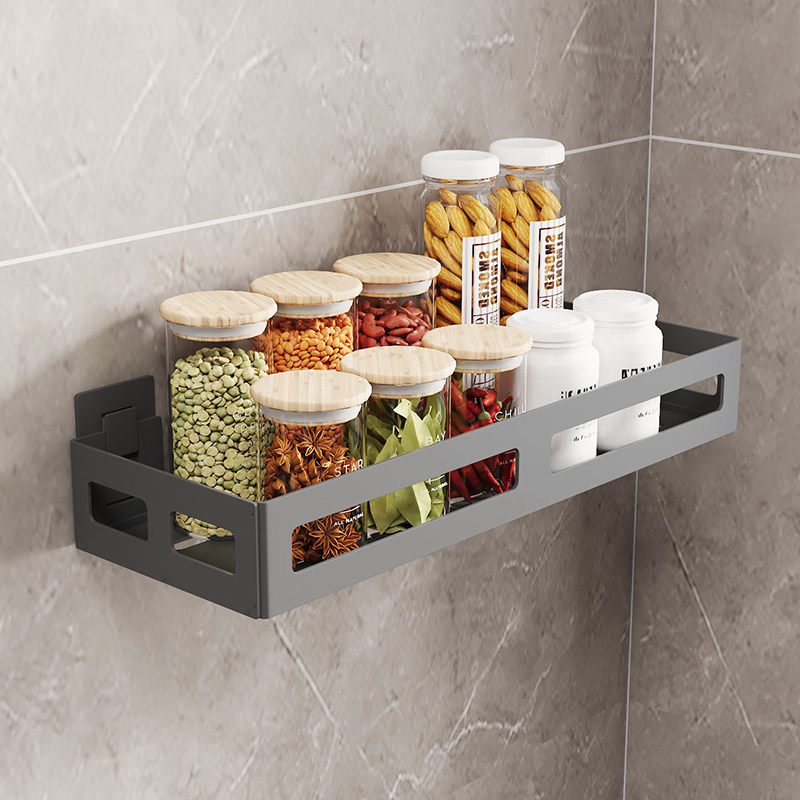 调料壁挂置物架厨房墙上免打孔收纳架浴室洗手间防锈简洁整理储物,淘宝优惠券,粉丝福利购,淘宝优惠卷