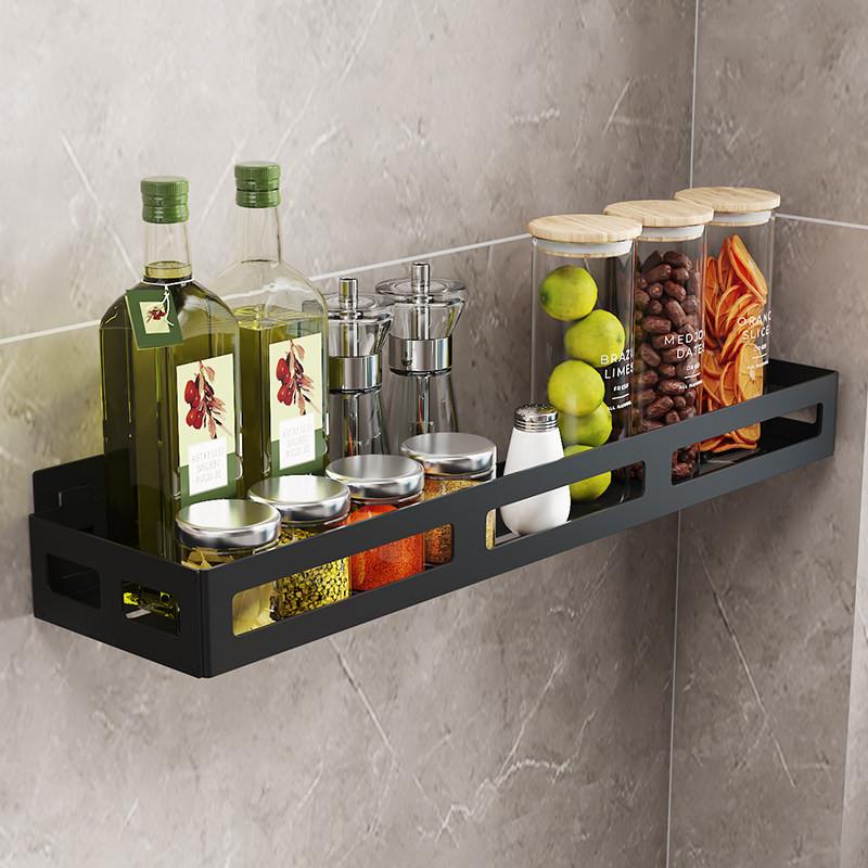 调料壁挂置物架厨房墙上免打孔收纳架浴室洗手间防锈简洁整理储物,淘宝优惠券,粉丝福利购,淘宝优惠卷