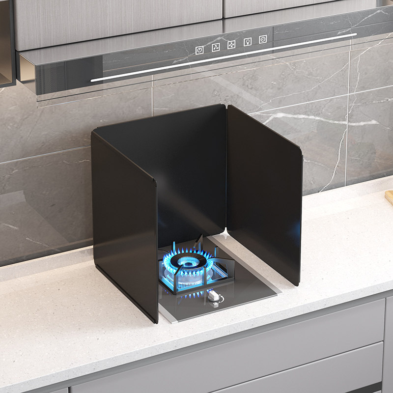 厨房挡油板灶台防风罩炒菜防油板隔油板家用耐高温墙贴黑色加厚,淘宝优惠券,粉丝福利购,淘宝优惠卷