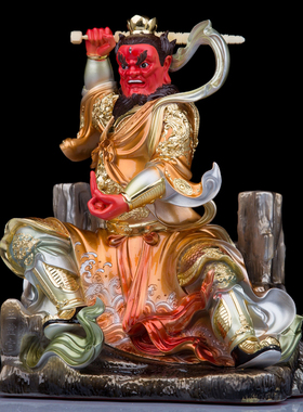 树脂王灵官神像火神雕像王天君四大护法家居工艺品中式桌面摆件