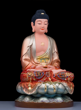 树脂释迦牟尼全堂佛神像地藏王观音菩萨笑佛家用中式客厅佛像摆件