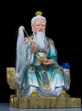 树脂太白金星神像彩绘玉帝信使李长庚佛像居家玄关工艺品桌面摆件