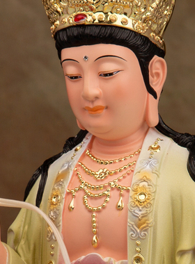 圣丰树脂文殊普贤菩萨佛像华严三圣四大菩萨神像居家客厅供奉摆件