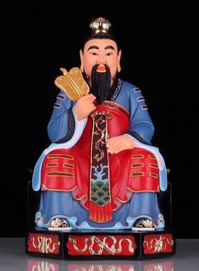 树脂三茅真君神像佛像茅山祖师三茅定禄真人茅盈茅固茅衷人物摆件