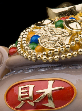 汉白玉五灵公五鬼神像聚宝盆财神五方贵人家用客厅祝福手工摆件