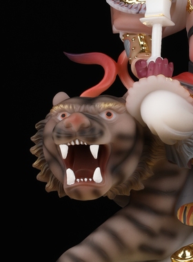 汉白玉武财神赵公明神像佛堂客厅办公室店铺家用供奉佛像真身摆件