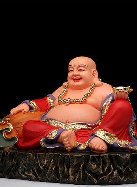 新款宽体弥勒佛金身像包邮家用树脂供奉宽体乐笑佛大肚弥勒佛摆件