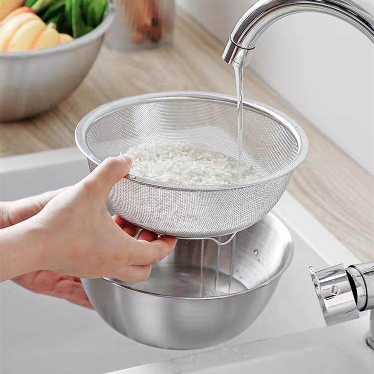 不锈钢沥水篮洗菜盆篓淘米神器滤水漏水洗米筛过滤网洗水果和面盆,淘宝优惠券,粉丝福利购,淘宝优惠卷
