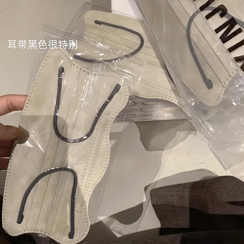 一次性v脸口罩女高颜值蝴蝶莫兰迪护眼角口罩显脸小防护薄款透气