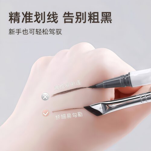 镰刀眼线刷超薄扁平头极细刀锋眼线刷下至斜角眉刷鼻影卧蚕三件套 - 图2