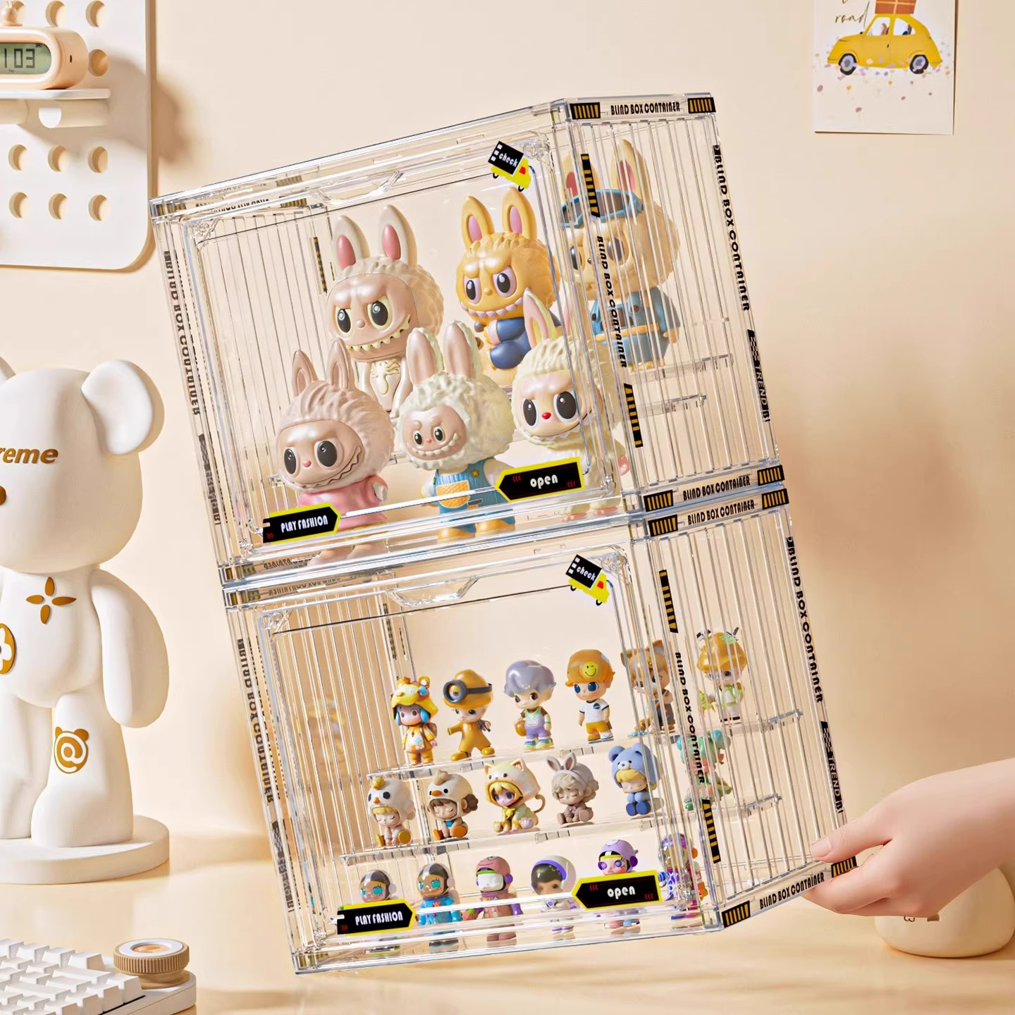 Blind box storage display stand transparent dustproof