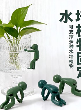 新款水培植物生长伴侣防倒伏扶枝桌面装饰固定造型防倒植物支撑架