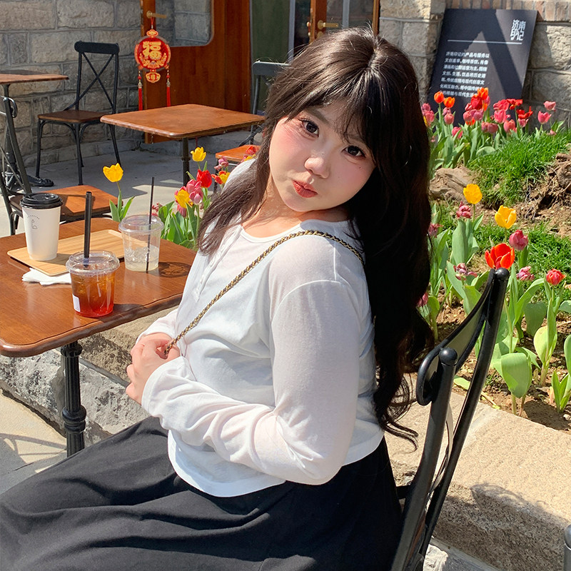 YUZI鱼子法式套装大码女装U领微胖mm显瘦遮肉防晒衫吊带连衣裙子,淘宝优惠券,粉丝福利购,淘宝优惠卷