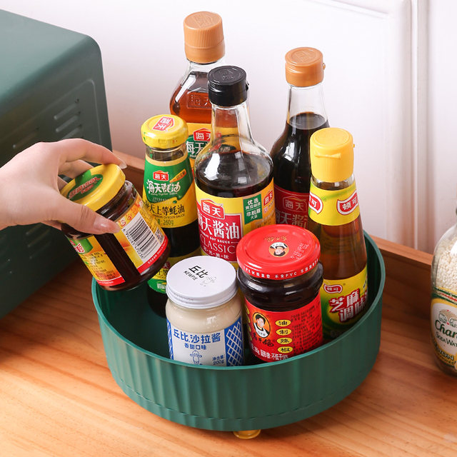 Rotating seasoning rack for kitchen special sauce and vinegar seasoning