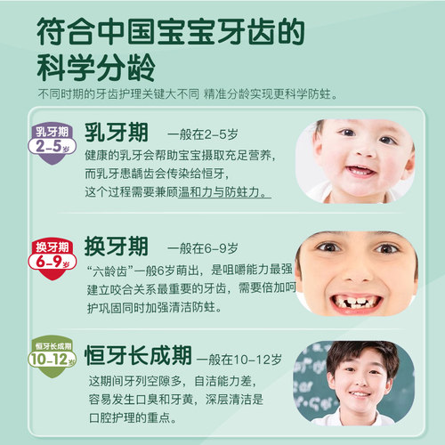 晚芽日记儿童牙膏3一12儿无氟护齿固齿宝宝防蛀牙膏 - 图1