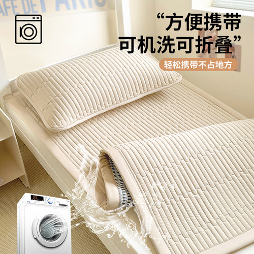 床垫宿舍学生单人纯棉专用薄款褥子90x190防滑隔脏床单软垫可机洗 - 图3
