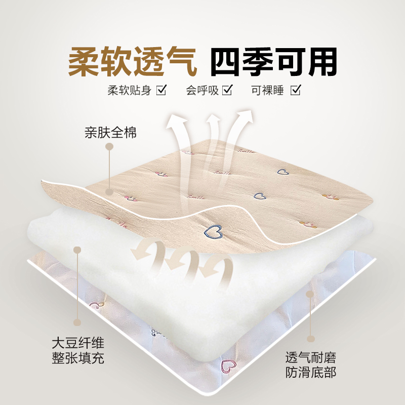 全棉床笠款夹棉床单全包单件纯棉夏天席梦思床垫保护套罩2024新款